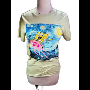 Nickelodeon T-Shirt Size S Unisex Green Spongebob Squarepants Modern Top